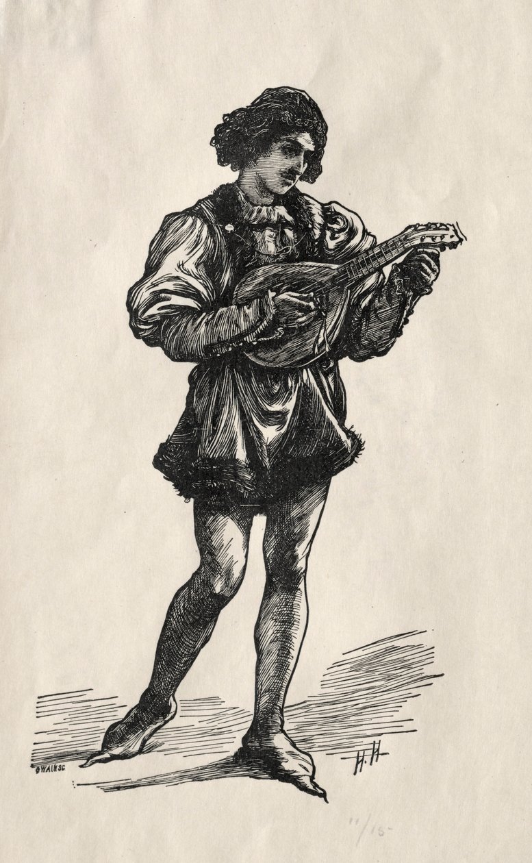 Bir Troubadour. by Hubert von Herkomer