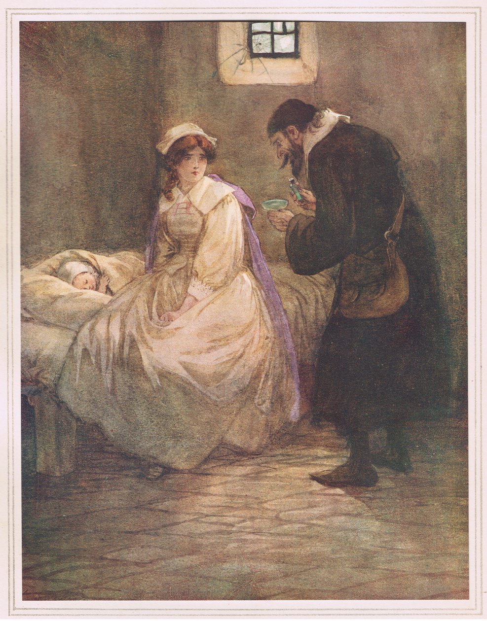 Hester seated herself on the bed by Hugh Thomson