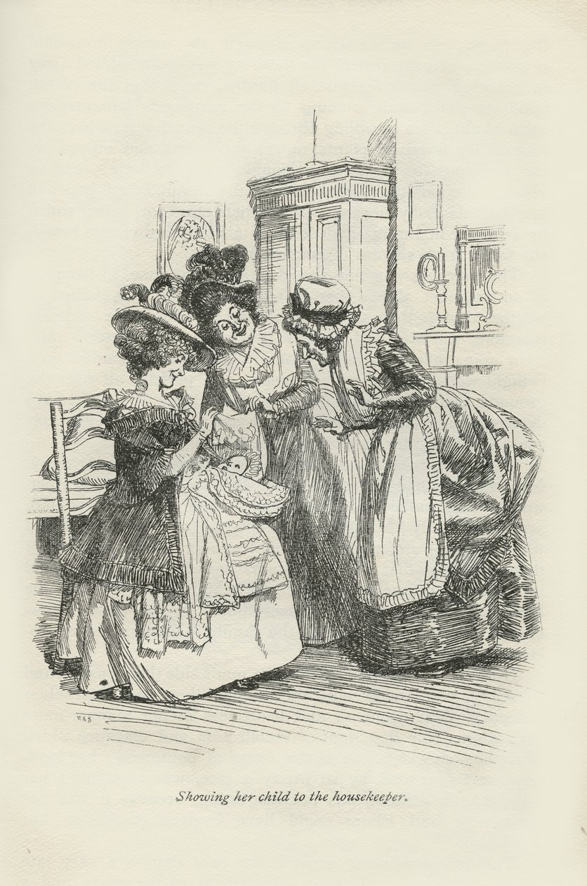 Çocuğunu kahyaya göstermek, 1896 by Hugh Thomson