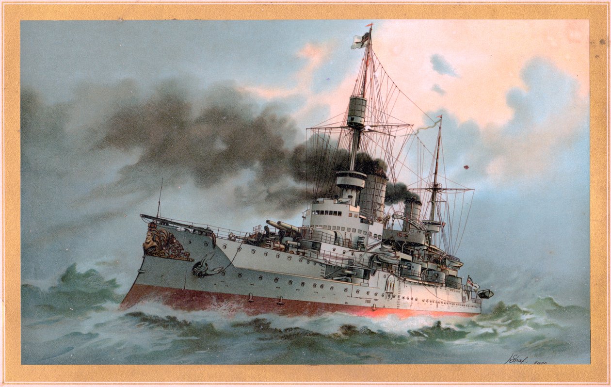 S.M. Hattın gemisi Kaiser Friedrich III by Hugo Graf