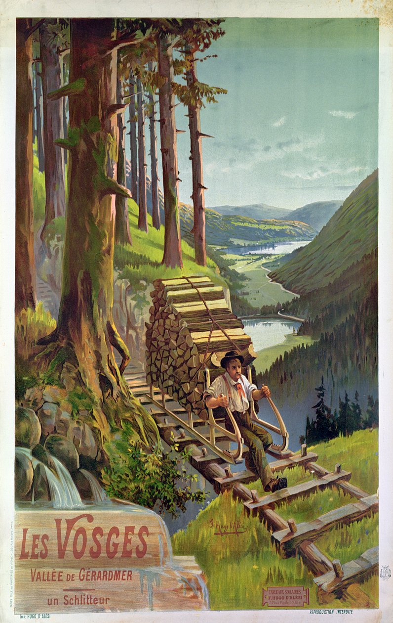 Poster reklamı Les Vosges, 1900 by Hugo d