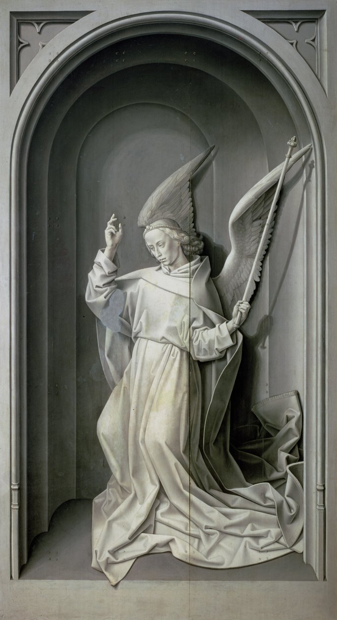 The Angel of the Annunciation, from the Portinari Triptych, c.1479  by Hugo van der Goes