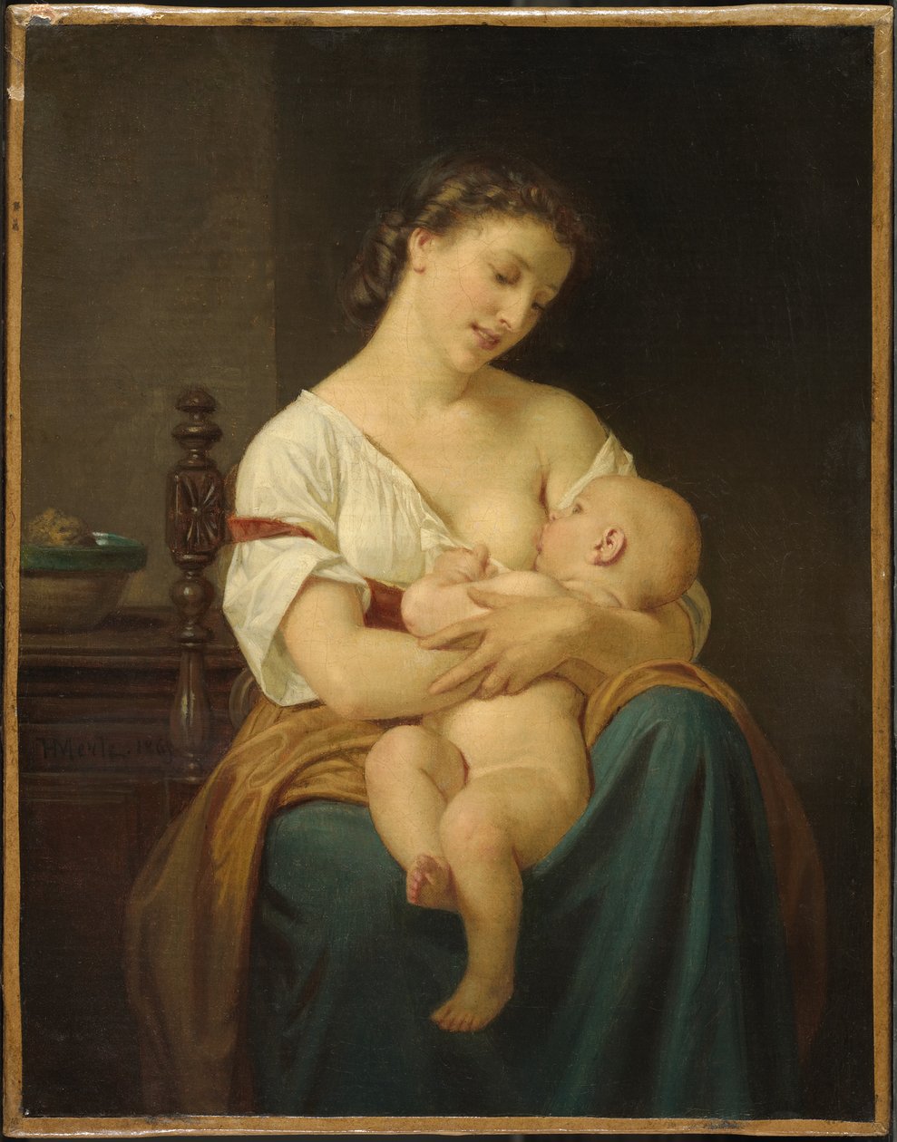 Anne ve Çocuk, c.1869 by Hugues Merle
