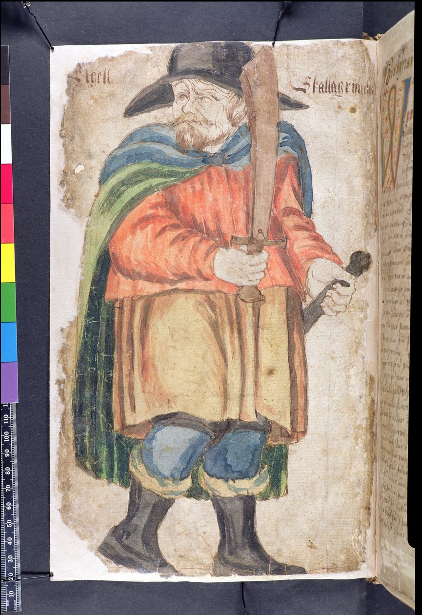 Egill Skallagrimsson (910-90) (kağıt üzerinde wc) by Icelandic School