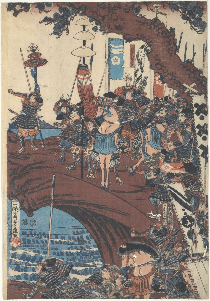Körfeze bakan by Ichieisai Yoshitsuya