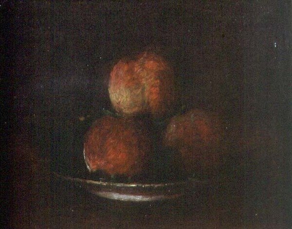 Üç Şeftali (tuval üzerine yağlı boya) by Ignace Henri Jean Fantin Latour