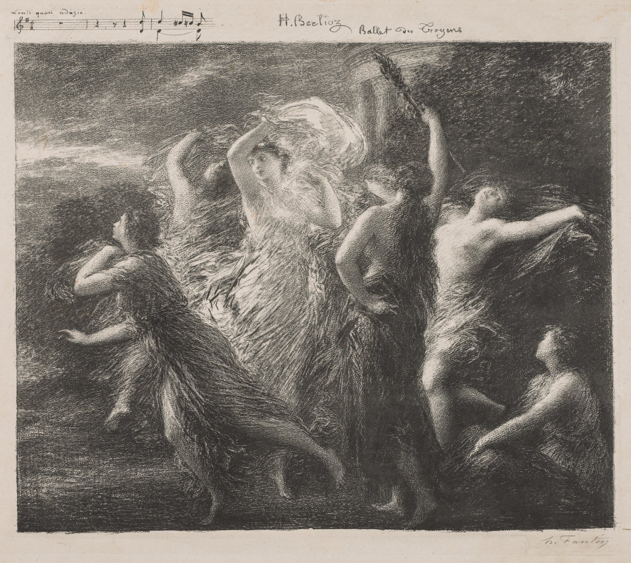 Bale du Troyons, 1893. by Ignace Henri Jean Fantin Latour