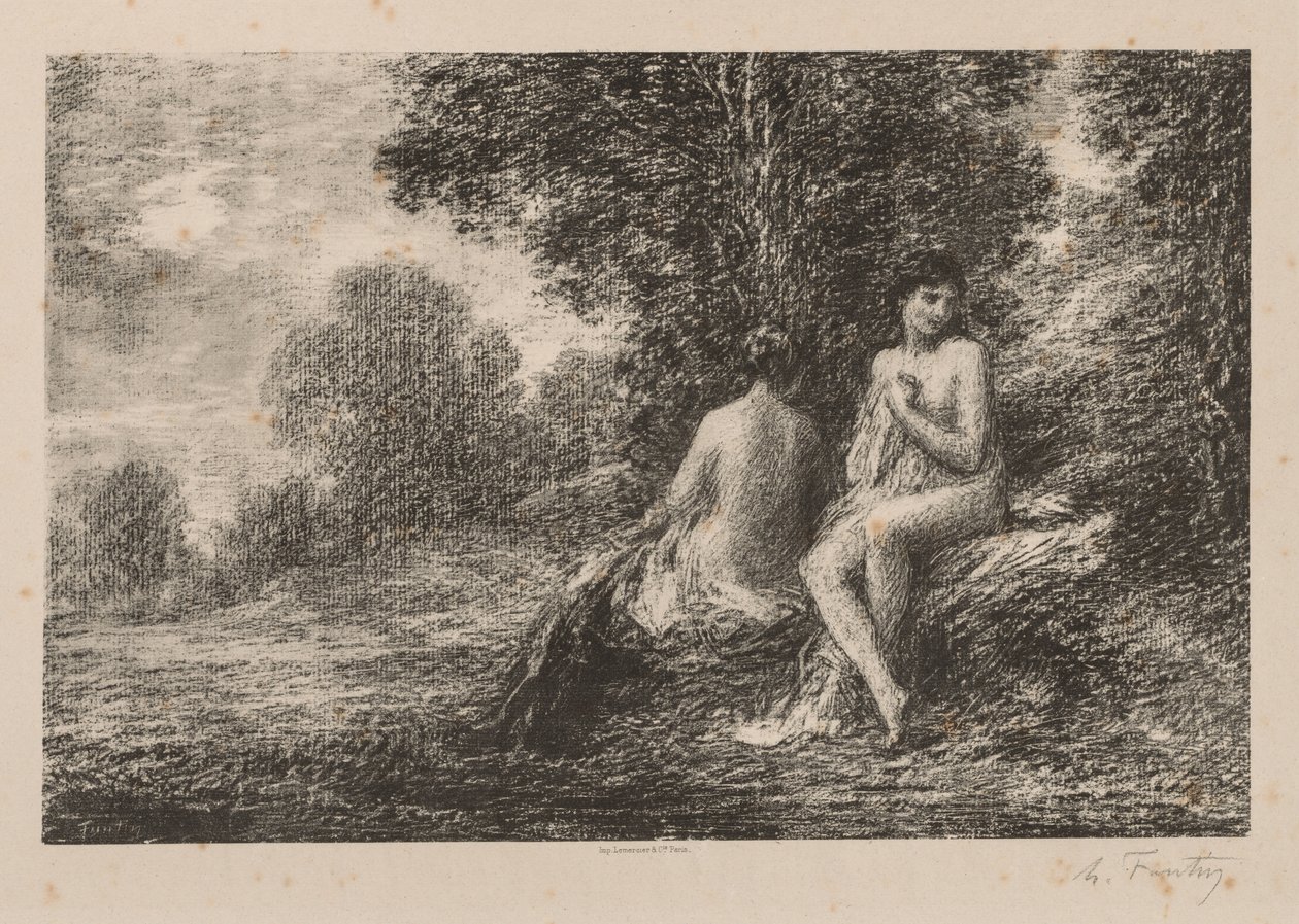 Yıkananlar, 1881. by Ignace Henri Jean Fantin Latour