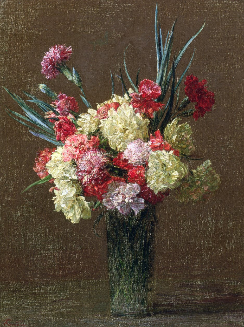 karanfiller by Ignace Henri Jean Fantin Latour