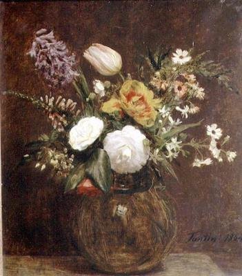 Çiçekler by Ignace Henri Jean Fantin Latour