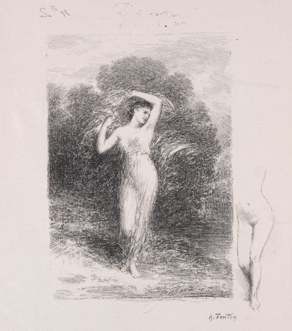 Genç hasta. by Ignace Henri Jean Fantin Latour