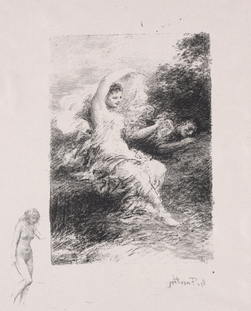 Lyde. by Ignace Henri Jean Fantin Latour