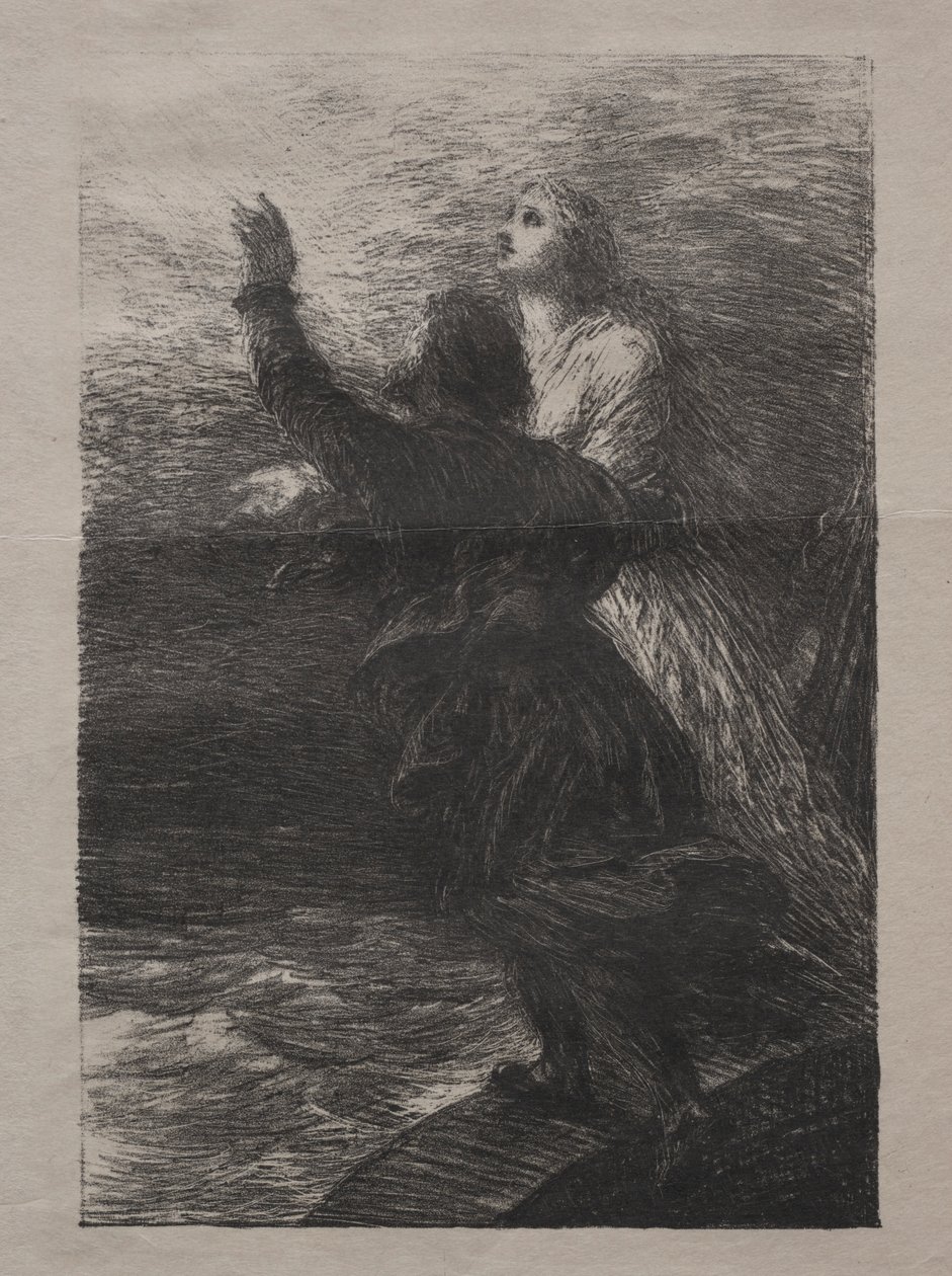 Uçan Hollandalı. by Ignace Henri Jean Fantin Latour
