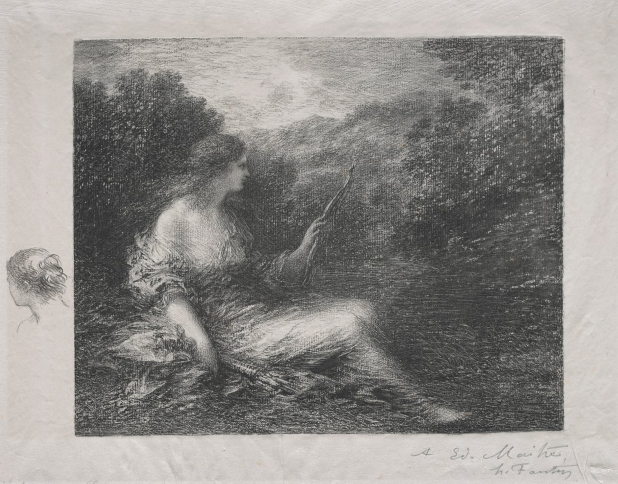 Avcı, 1892. by Ignace Henri Jean Fantin Latour