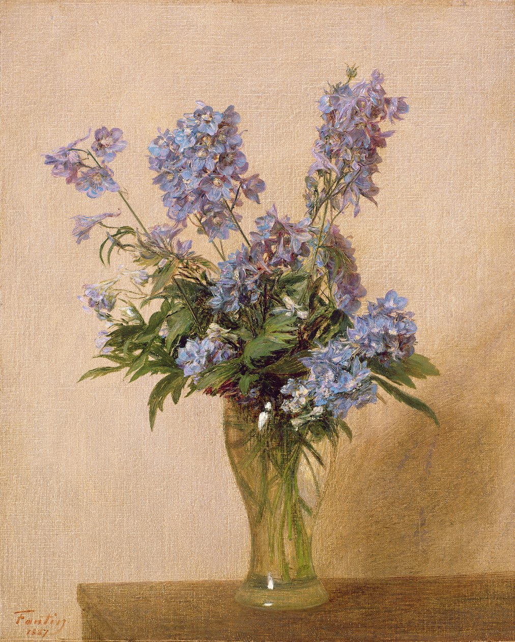 ಹೂದಾನಿ ಆಫ್ ಕೊಲಂಬೈನ್ಸ್, 1887 ಟರ್ಕ್ by Ignace Henri Jean Fantin Latour