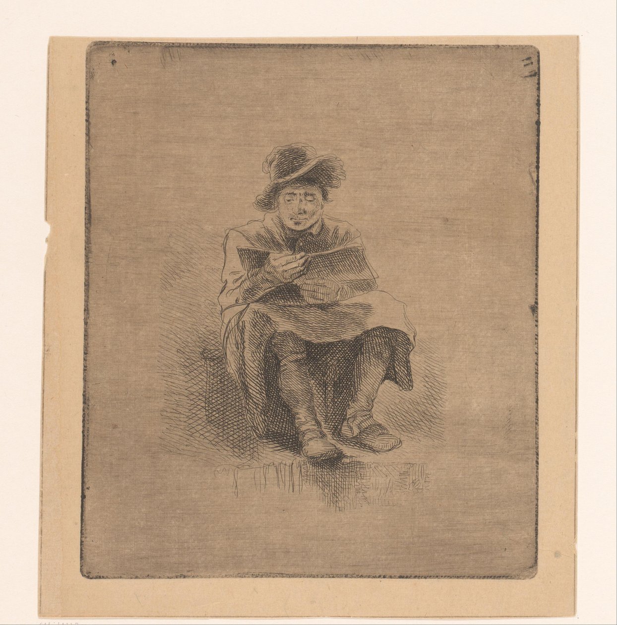 okuyan adam by Ignace Joseph de Claussin (attributed to)