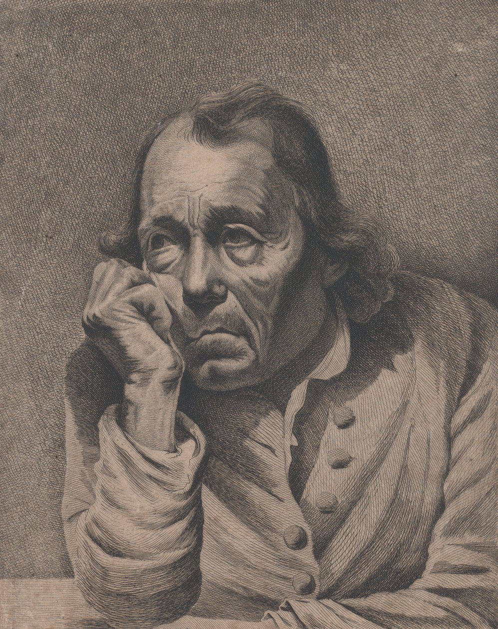 Melankolik Adam, ca. 1800. by Ignace Joseph de Claussin