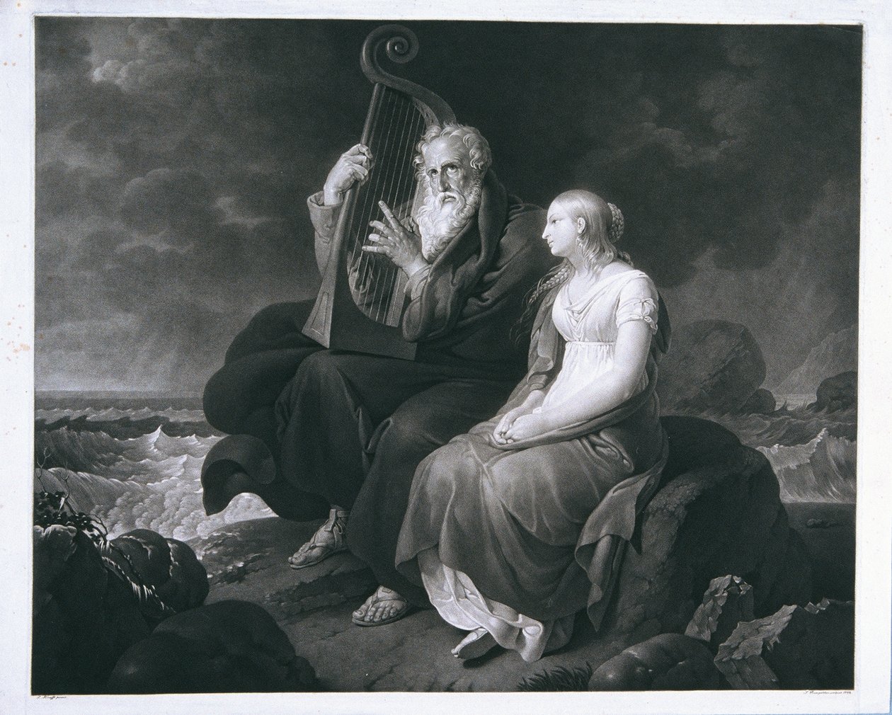 Ossian ve Malvina by Ignaz Rungaldier