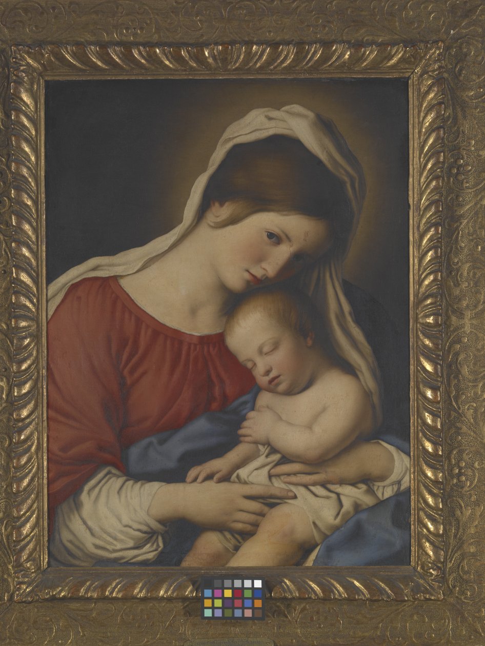 Madonna ve Çocuk (tuval üzerine yağlıboya) by Il (1609 85) Sassoferrato