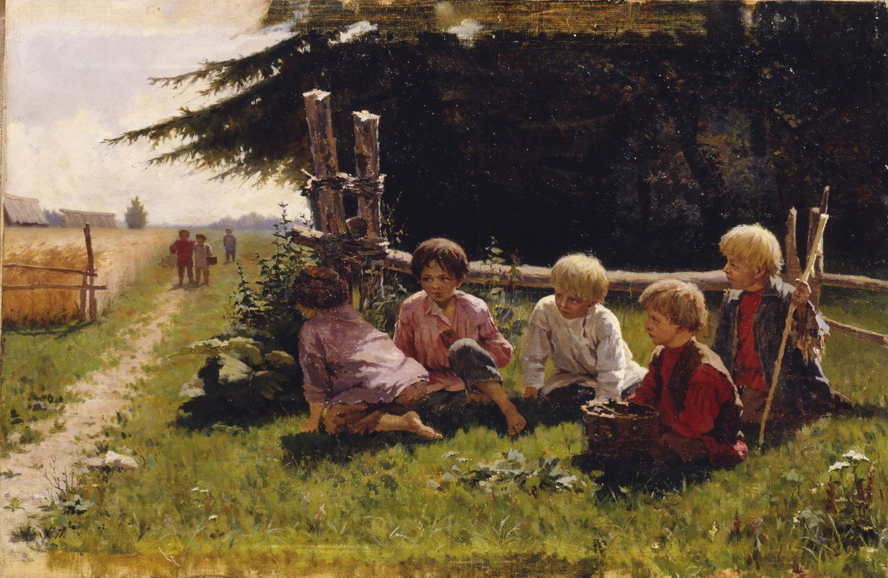 pusudaki çocuklar by Illarion Mikhailovich Pryanishnikov