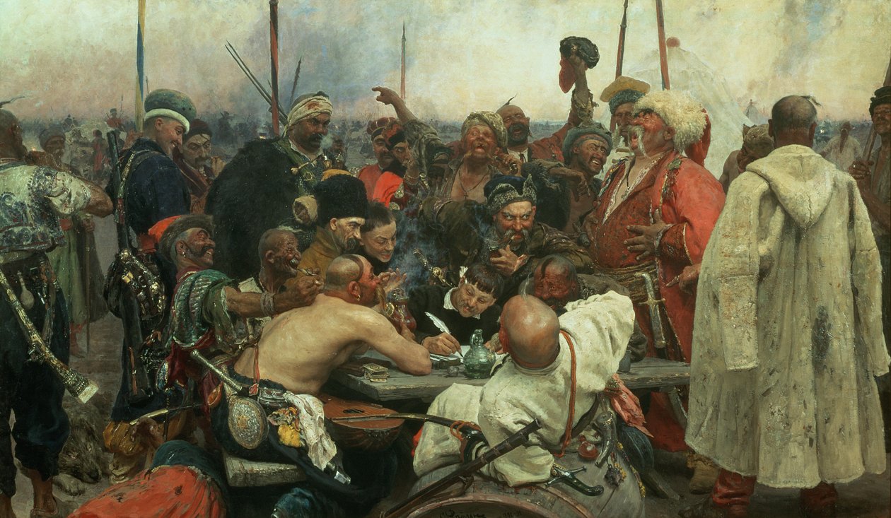 Zaporozhye Kazakları Türk Padişahına Mektup Yazıyor, 1890-91 by Ilya Efimovich Repin