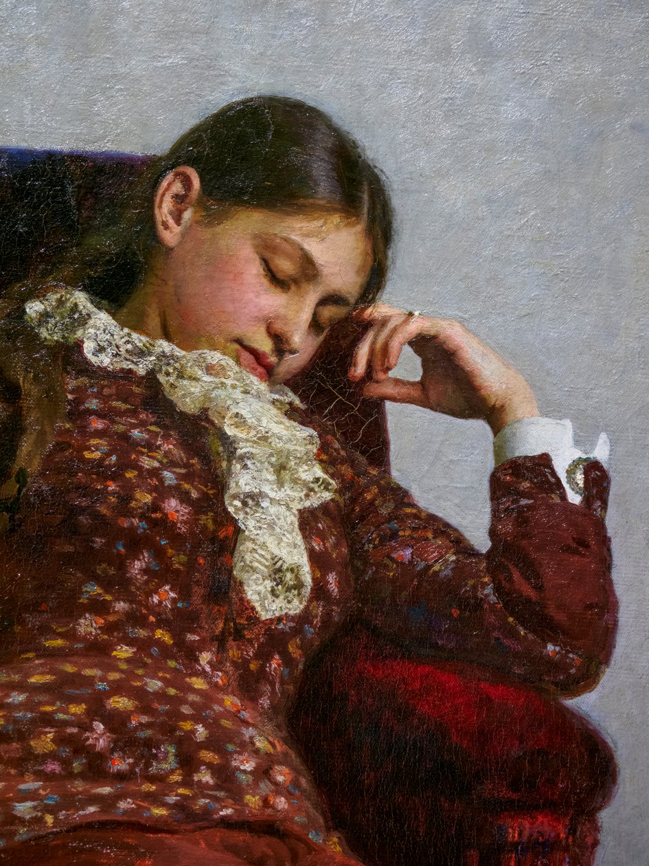 DİNLENME (detay) by Ilya Efimovich Repin