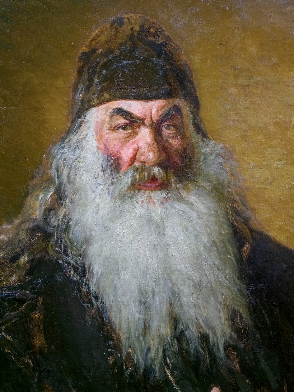 Başdiyakoz (detay) by Ilya Efimovich Repin