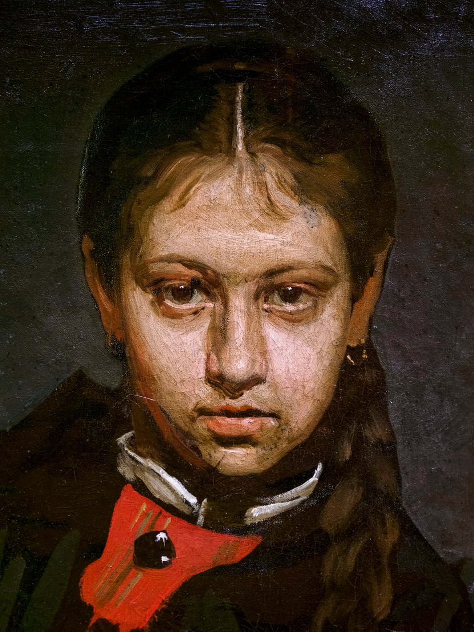 VERA CHEVTSOVA (detay) by Ilya Efimovich Repin