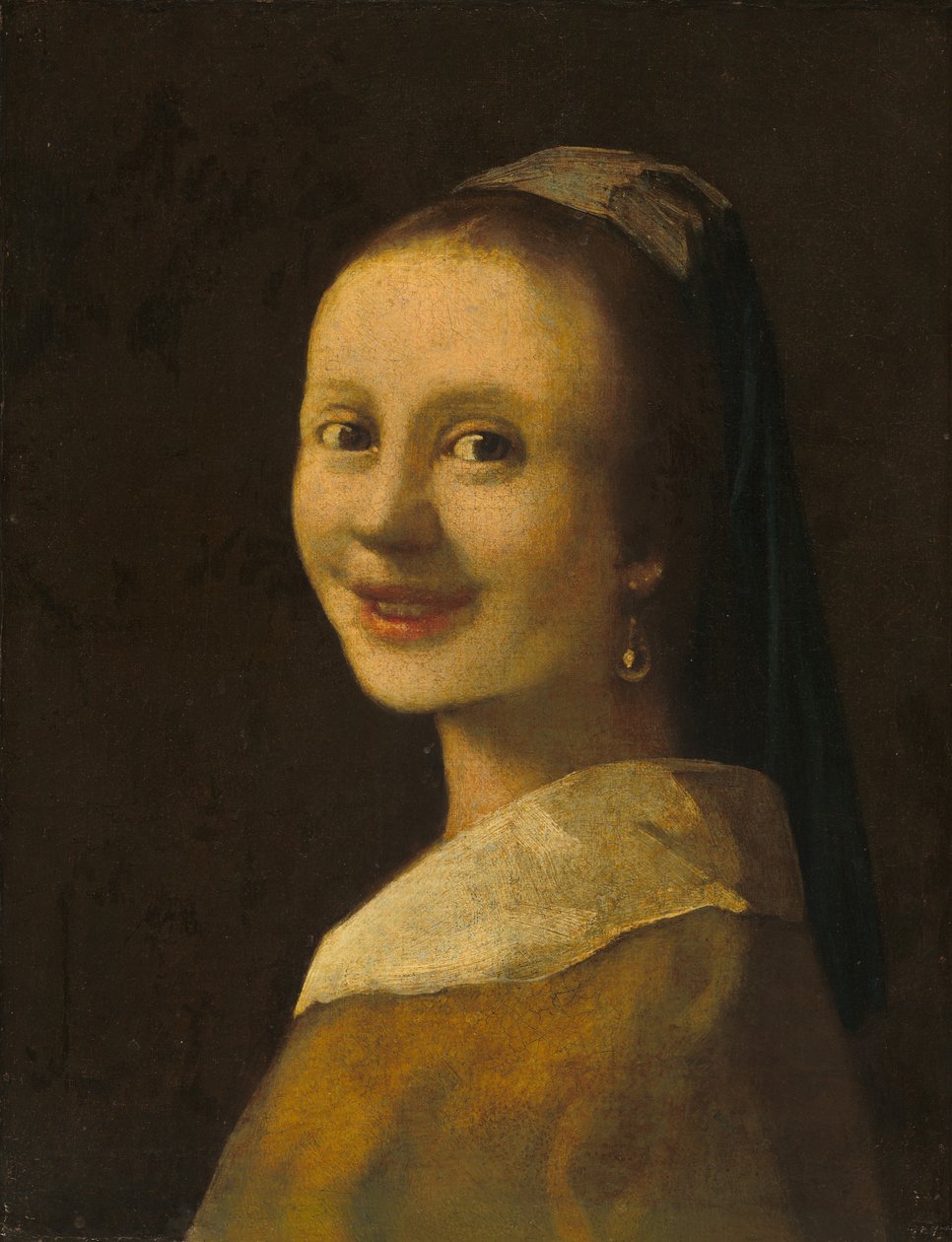 gülümseyen kız by Imitator of Johannes Vermeer