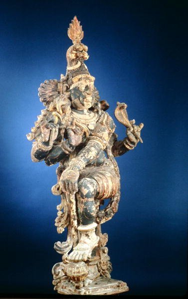 Dvarapala (ahşap ve gesso) by Indian School