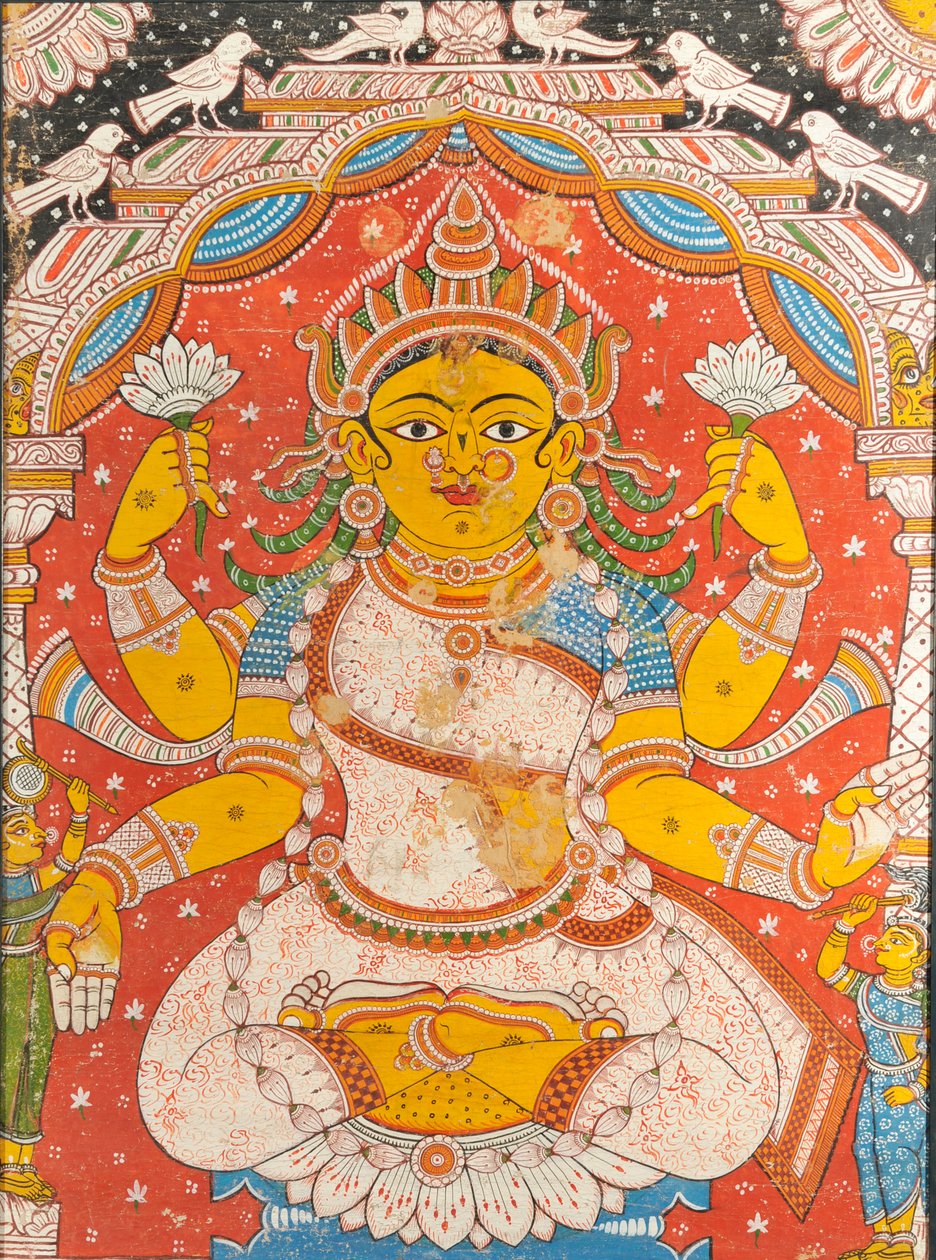 Lakshmi (duvar resmi) by Indian School