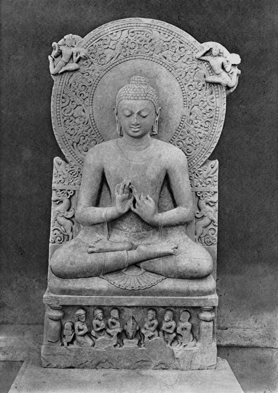Buda Öğretimi (Dharmacakra mudrā) (kumtaşı) by Indian School