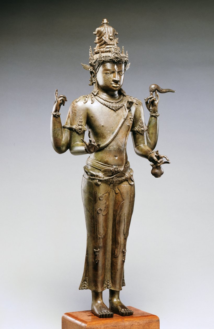 Shiva Mahadeva (bronz, altın ve gümüş) by Indonesian School