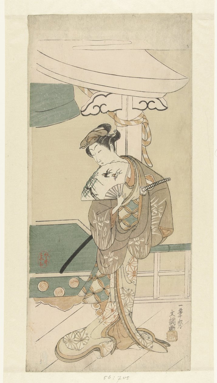 dansçı olarak aktör by Ippitsusai Bunchō