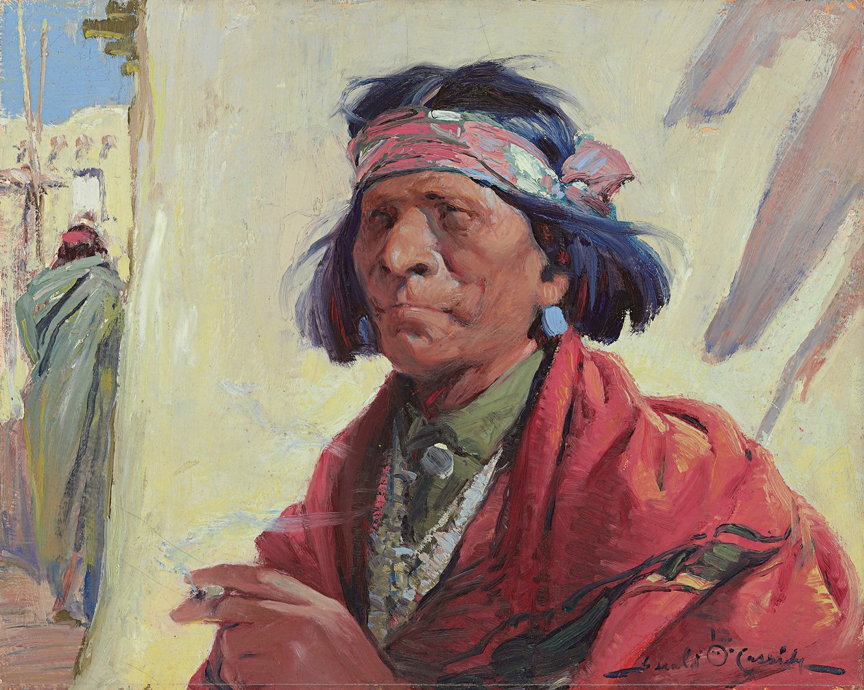 Taos Hint (tuval üzerine yağlı boya) by Ira Diamond Gerald Cassidy