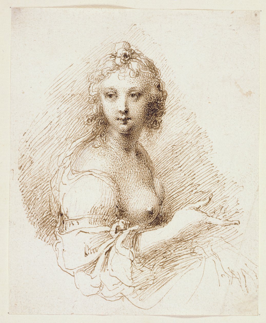 PD.49-1947 Female Figure Study  by Isaac Oliver