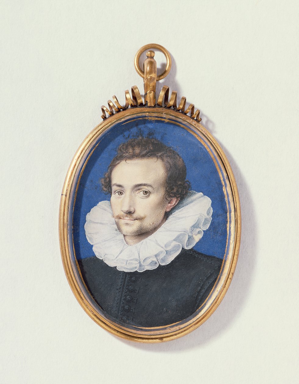 ಕಪ್ಪು ಬಣ್ಣದ ಮನುಷ್ಯನ ಭಾವಚಿತ್ರ, c.1590-1600 (wc on vellum) turk by Isaac Oliver