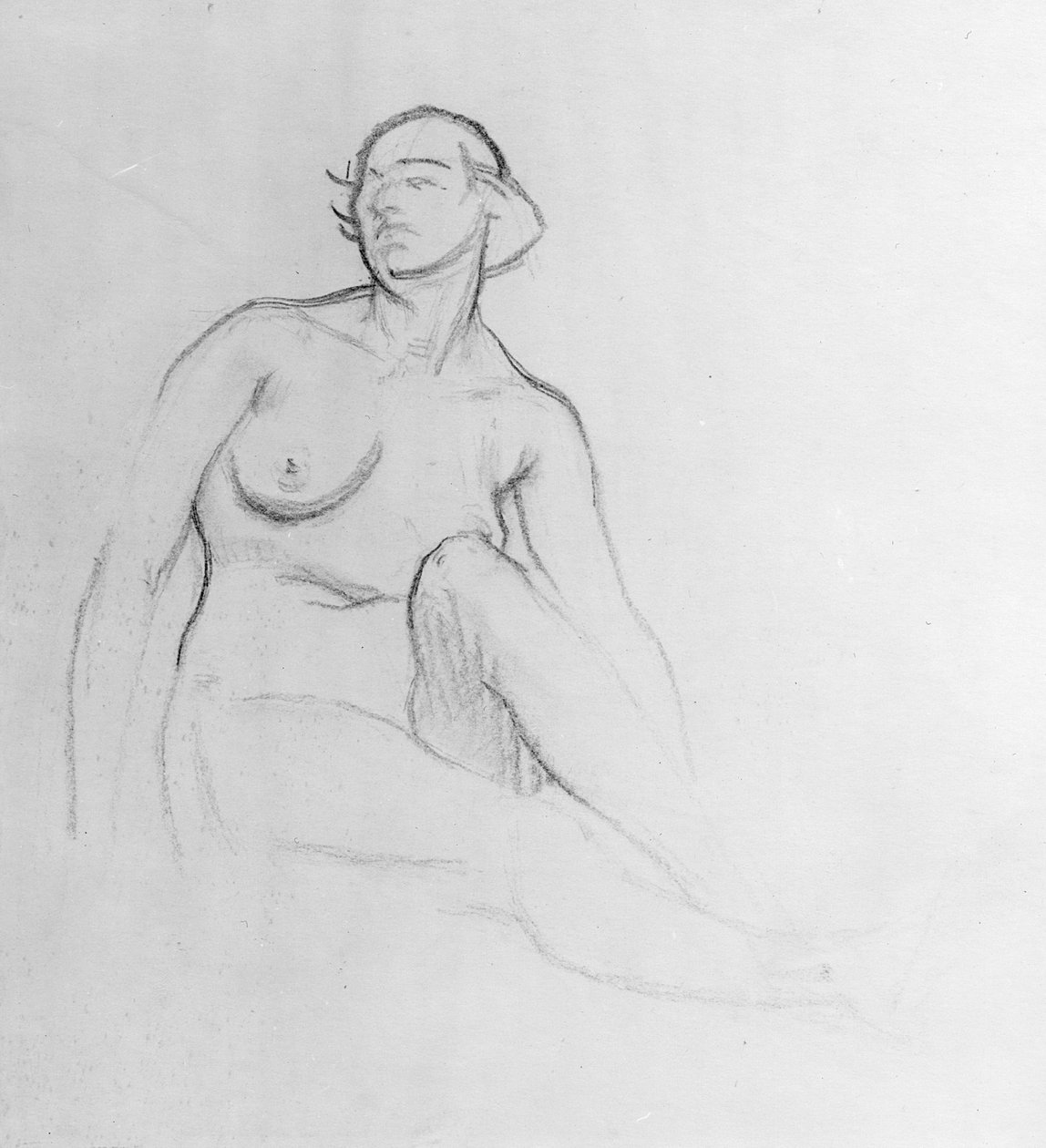 Çıplak bir kadın çalışması, 1915 (kağıt üzerinde kömür) by Isaac Rosenberg