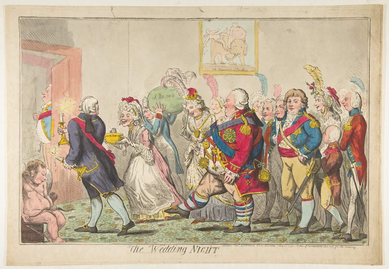 Düğün Gecesi, 20 Mayıs 1797. by Isaac Cruikshank