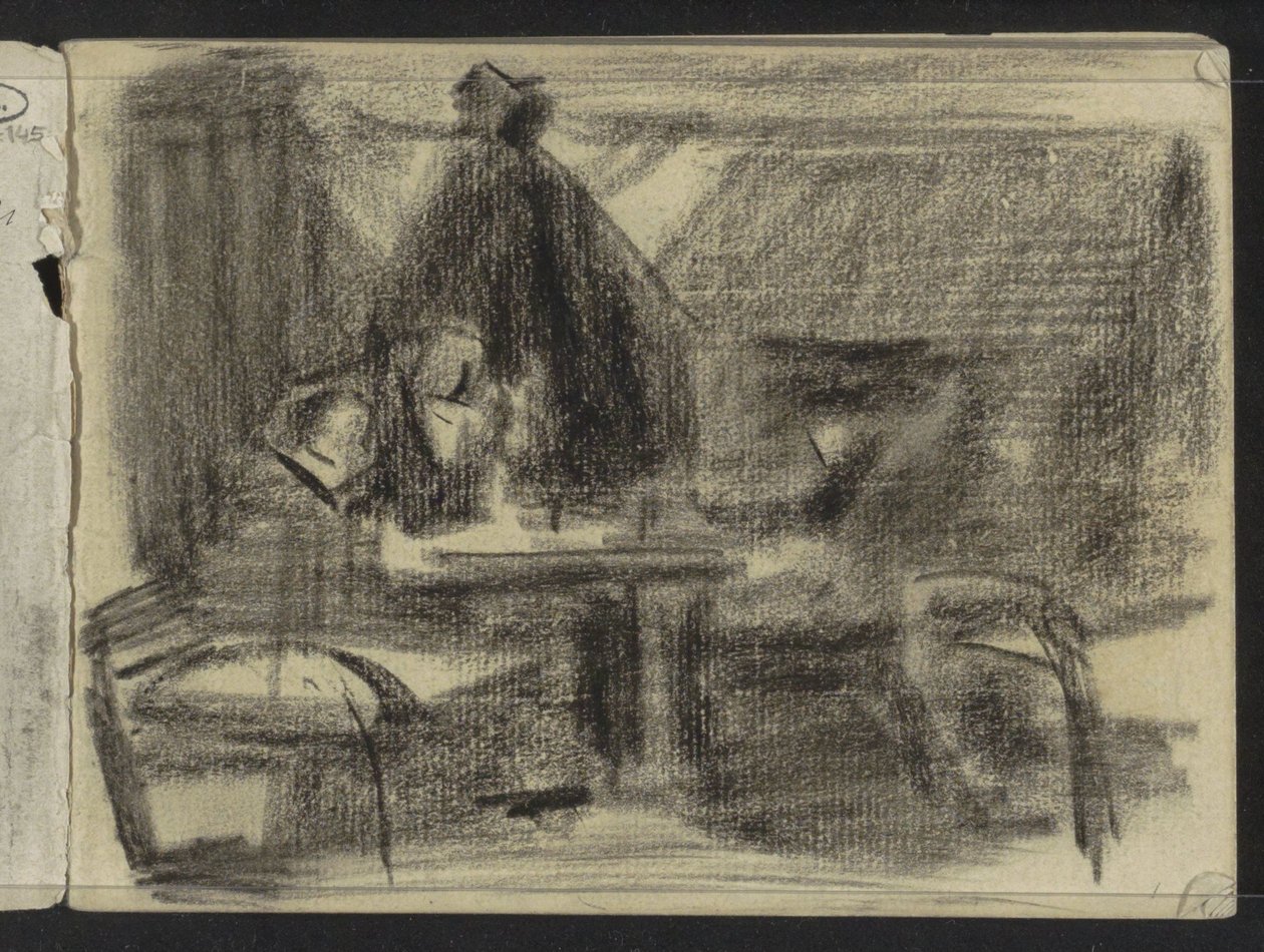 Bir iç bir masada rakamlar by Isaac Israels