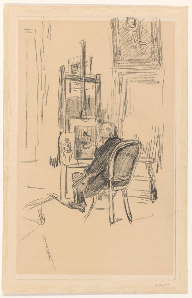 Jozef Israels stüdyosunda by Isaac Israels