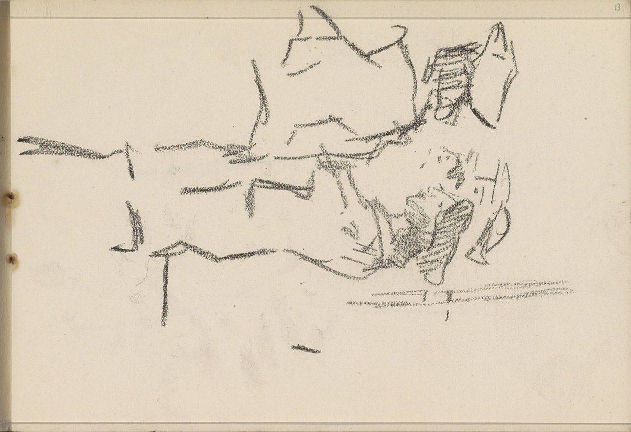 Profilde başlıklı dört figür by Isaac Israels