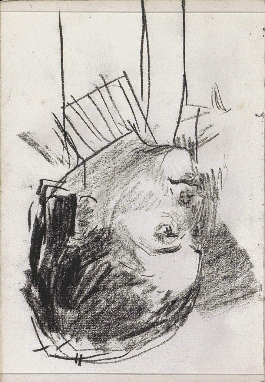 Kadının başı, profilde by Isaac Israels