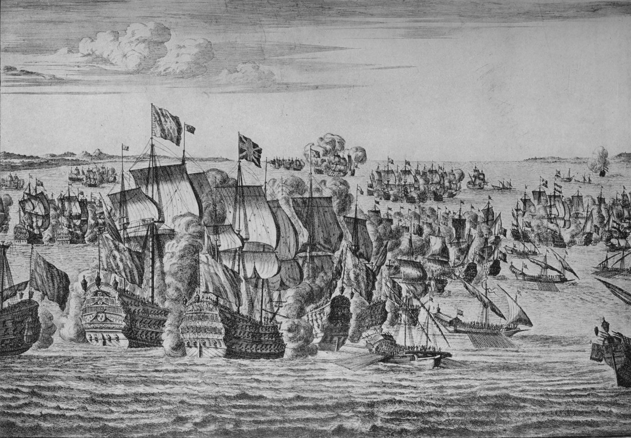 Malaga Savaşı, c1704 by Isaac Sailmaker