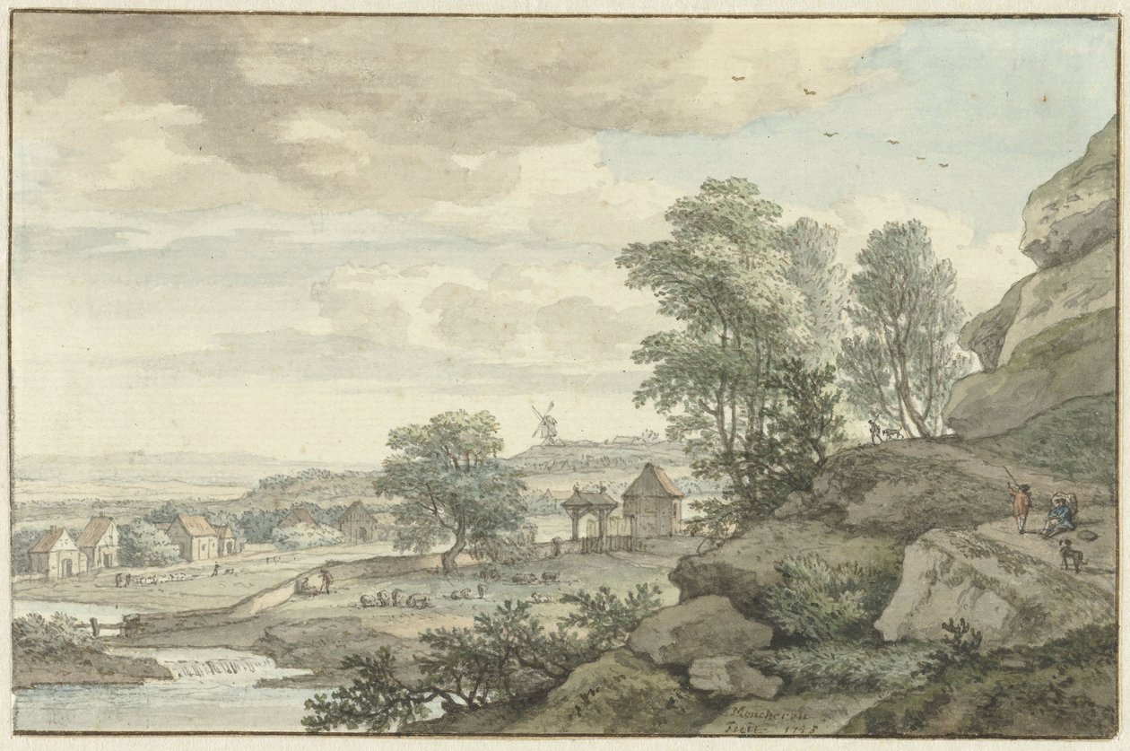Bentheim civarından bir görüntü by Isaac de Moucheron