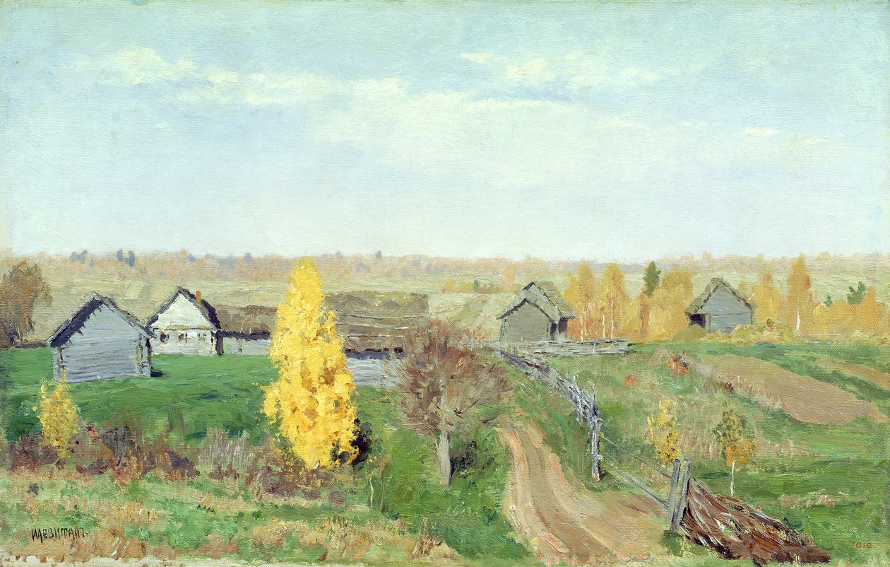 Köyde Altın Sonbahar, 1889 by Isaak Ilyich Levitan