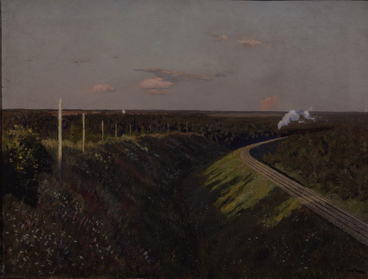 Yolda bir tren, 1890