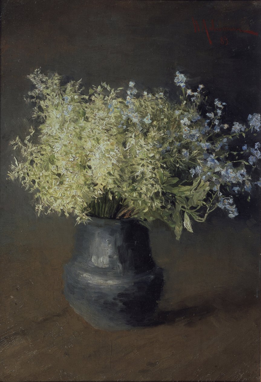 Yabani menekşeler ve unutma beni, 1889 by Isaak Ilyich Levitan
