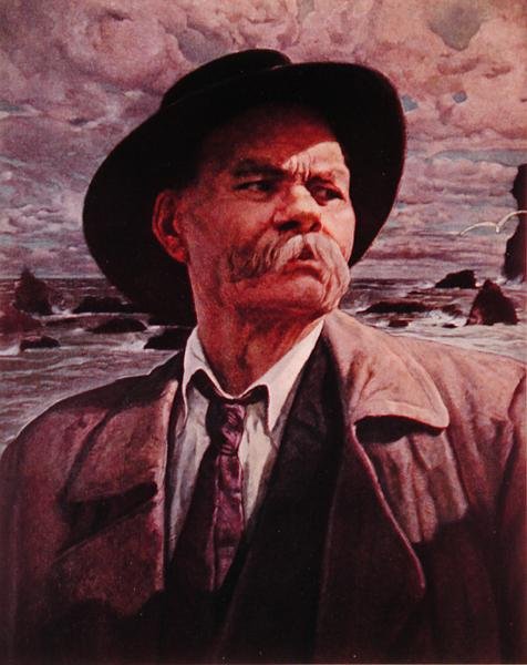 Maksim Gorki (1868-1936) c.1930-36 (lito) by Isaak Israilevich Brodsky