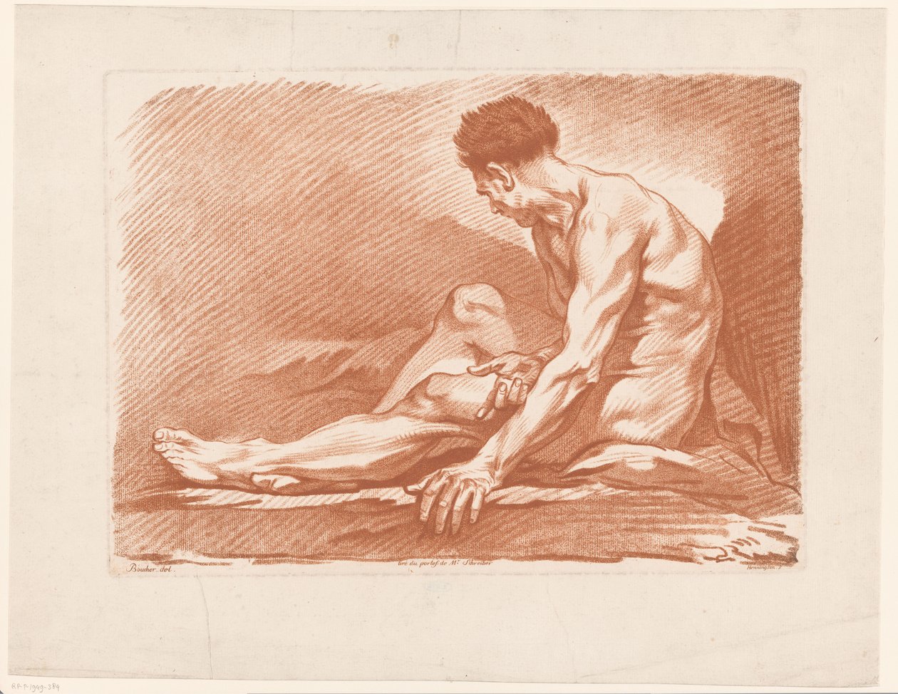 oturan adam çalışma by Isak Henningsen